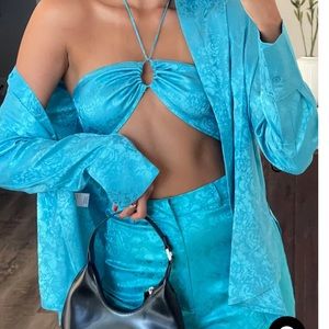 12th Tribe St. Barths Aqua Jacquard Matching Set NWT